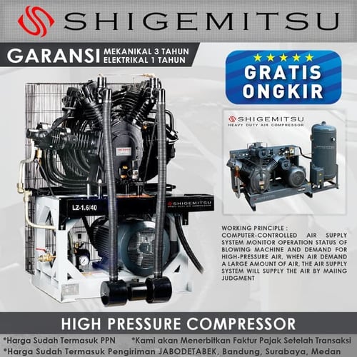 Kompresor Angin Shigemitsu High Pressure Untuk Mesin Molding