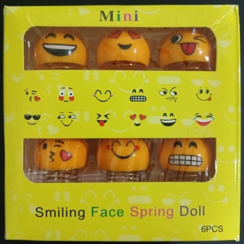 Mini Shaking Head Emoji Dolls 6 Pcs/Set