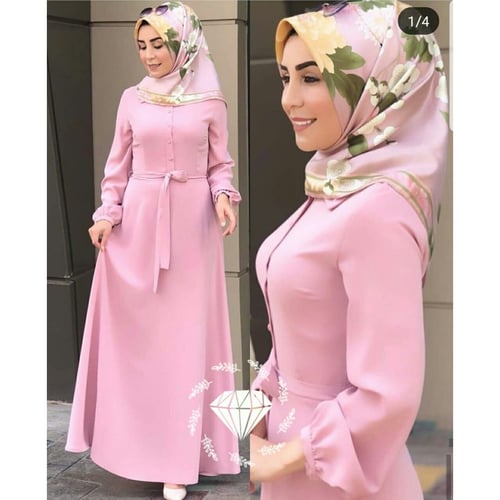 Terlaris Gamis Soleha Jumbo Maxi Dress Syari Muslimah Big Size Model Casual Terkini