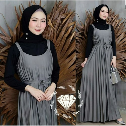 Terlaris Dress Istiqomah Overall Long Dress Muslimah Model Casual Terkini