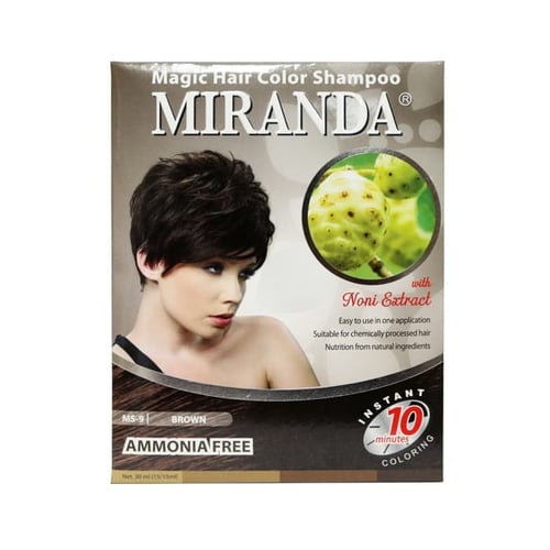 MIRANDA Magic Hair Color Shampoo Ms-9 Brown