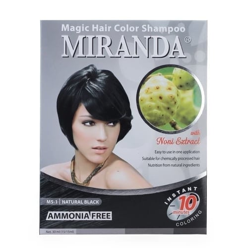MIRANDA Magic Hair Color Shampoo MS-1 Natural Black