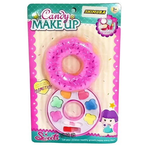 Perempuan Candy Makeup Donat Ring Beauty Set 001E - Kids Toys