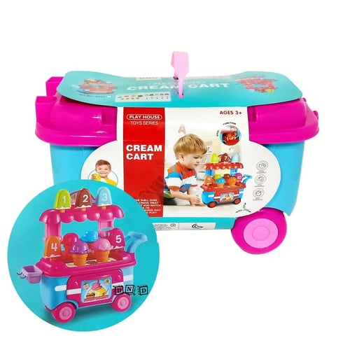 Play House Ice Cream Cart Trolley Gerobak Kereta Es Krim - Kids Toys