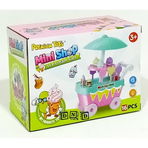 Mini Shop Ice Cream Cart Trolley Gerobak Es Krim - Kids Toys