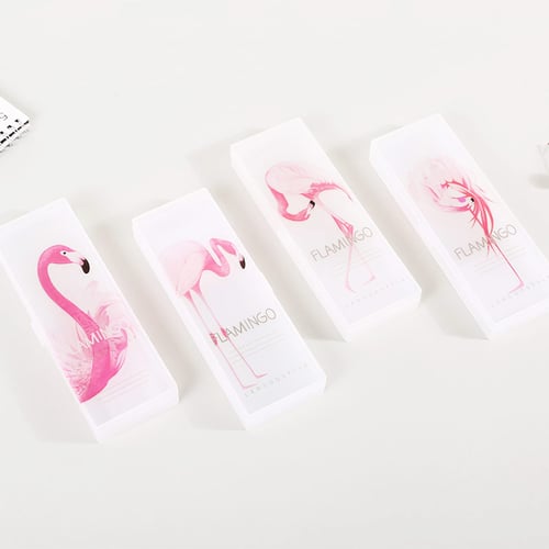 Beautiful Pink Flamingo Plastic Pencil Case / Tempat Pensil