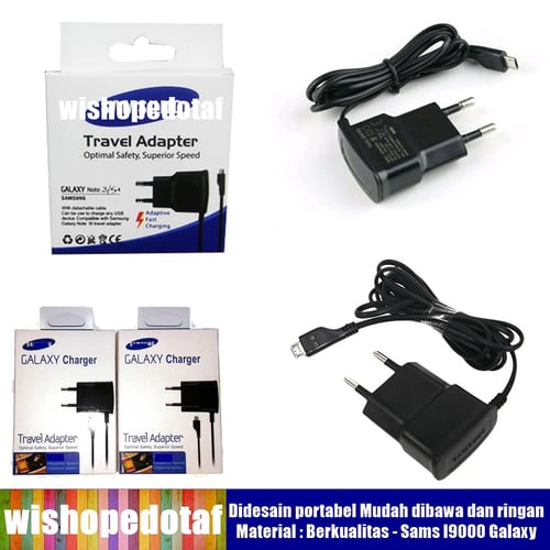 Adapter charger galaxy i9000 travel set NEW