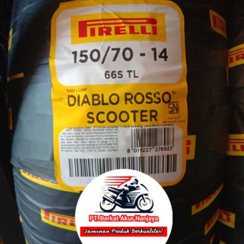 Pirelli Diablo Rosso Scooter 150/70-14 tubeless untuk motor Matic
