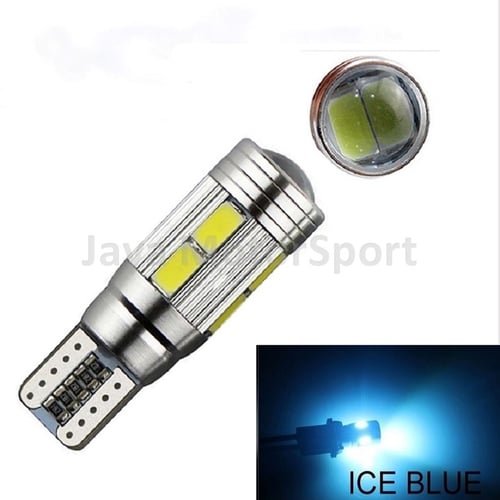 JMS - Lampu LED Mobil / Motor / Senja T10 / CANBUS 10 SMD 5730 Alloy Housing - Crystal Blue