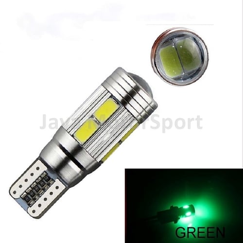 JMS - Lampu LED Mobil / Motor / Senja T10 / CANBUS 10 SMD 5730 Alloy Housing - Green