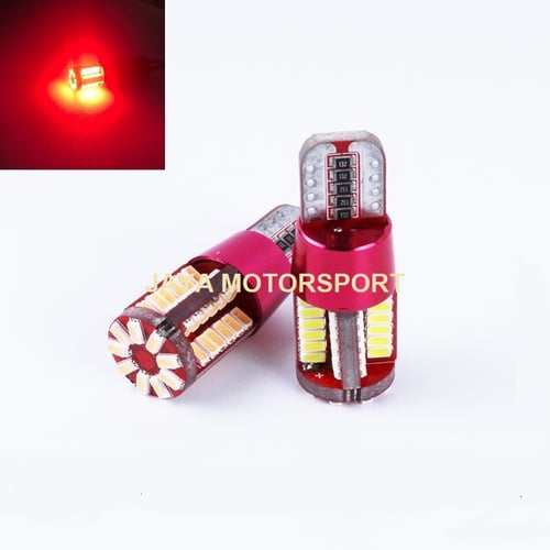 JMS - Lampu LED Mobil / Motor / Senja / Kabin T10 w5w / Wedge Side CANBUS 57 SMD 3014 - Red