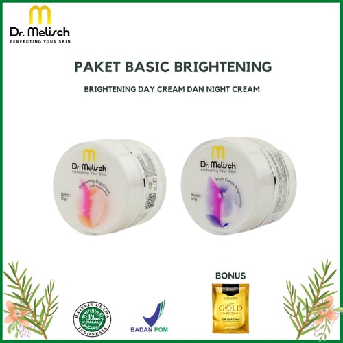 Paket Day & Night Cream Brightening Dr Melisch Kualitas Terbaik Untuk Perawatan Wajah