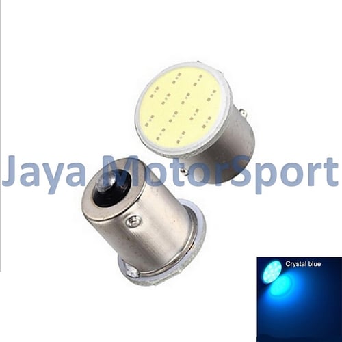 JMS - Lampu LED Mobil / Motor / Bayonet S25 1156 / BA15S COB 12 SMD - Blue