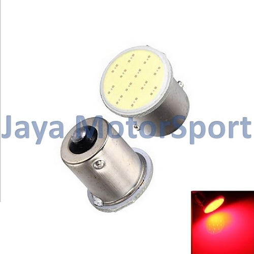 JMS - Lampu LED Mobil / Motor / Bayonet S25 1156 / BA15S COB 12 SMD - Red