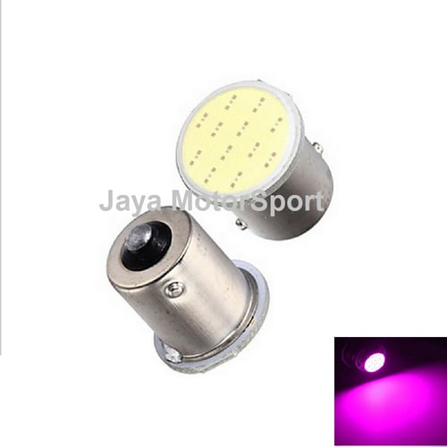 JMS - Lampu LED Mobil / Motor / Bayonet S25 1156 / BA15S COB 12 SMD - Pink