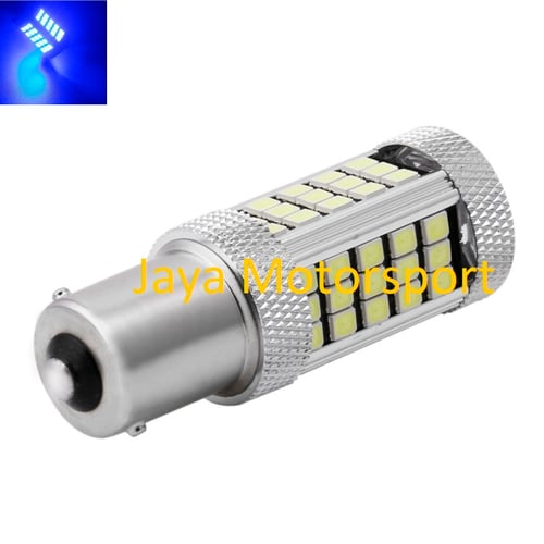 JMS - Lampu LED Mobil / Motor / Bayonet S25 1156 / BA15S 63 SMD 2835 - Blue
