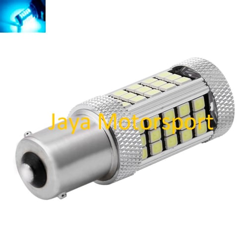 JMS - Lampu LED Mobil / Motor / Bayonet S25 1156 / BA15S 63 SMD 2835 - Crystal Blue