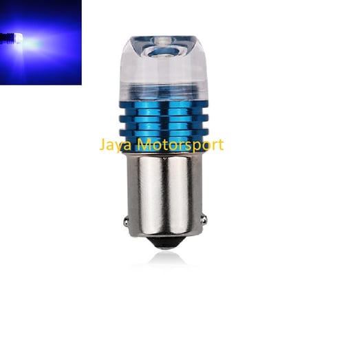 JMS - Lampu LED Mobil Motor Bayonet S25 1156 BA15S 3W COB Concave Flashing (Strobo) - Blue