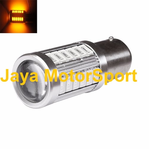 JMS - Lampu LED Mobil / Motor / Bayonet S25 1157 / BAY15D 33 SMD 5730 - Yellow