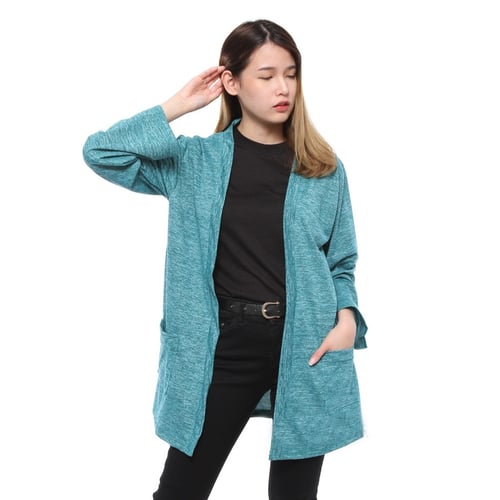 Rimas Gigi Cardigan Polos Kasual Wanita - Tosca Size XL