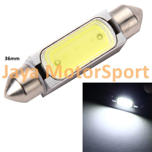 JMS - Lampu LED Mobil Kabin / Plafon / Festoon / Double Wedge CANBUS COB 3W - 36mm White