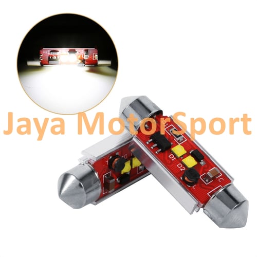 JMS - Lampu LED Mobil Kabin / Plafon / Festoon / Double Wedge CANBUS 2 SMD Cree - 36mm White