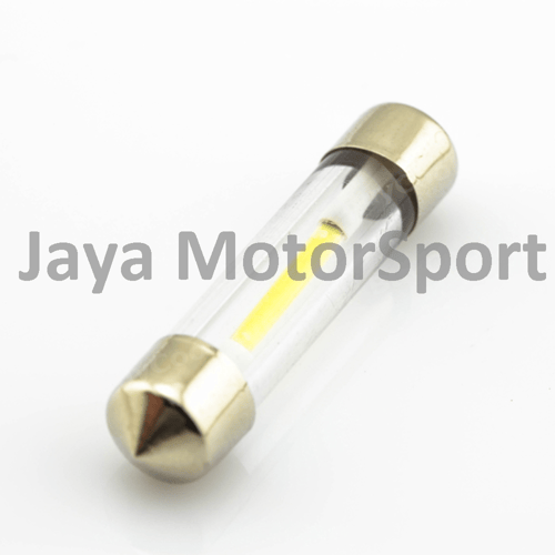 JMS - Lampu LED Mobil Kabin / Plafon / Festoon / Double Wedge Glass Lens COB 12 SMD 41mm - Warm White