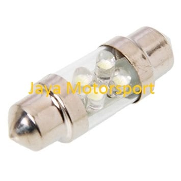 JMS - Lampu LED Mobil Kabin / Plafon / Festoon / Double Wedge COB Glass Lens 4 SMD 31mm - Blue