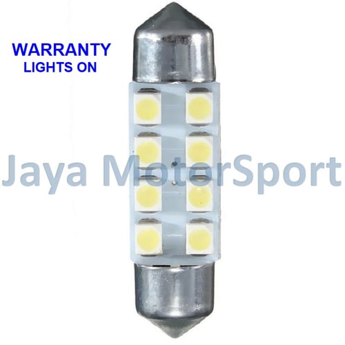 JMS - Lampu LED Mobil Kabin / Plafon / Festoon / Double Wedge 8 SMD 1210 31mm - White