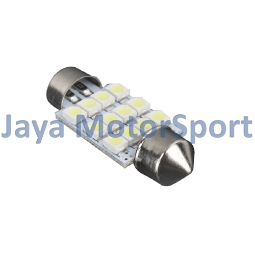 JMS - Lampu LED Mobil Kabin / Plafon / Festoon / Double Wedge 12 SMD 1210 36mm - White