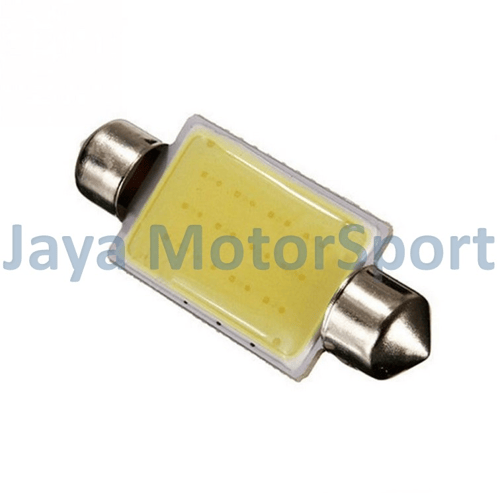JMS - Lampu LED Mobil Kabin / Plafon / Festoon / Double Wedge COB 12 SMD 39mm - White