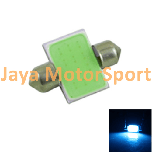 JMS - Lampu LED Mobil Kabin / Plafon / Festoon / Double Wedge COB 12 SMD 31mm - Blue