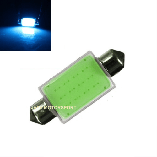 JMS - Lampu LED Mobil Kabin / Plafon / Festoon / Double Wedge COB 12 SMD 36mm - Blue