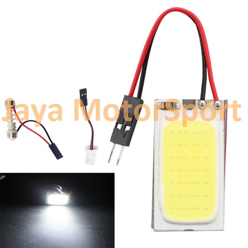 JMS - Lampu LED Mobil Kabin / Plafon / Festoon / Double Wedge Dome Panel Light COB 21 SMD - White