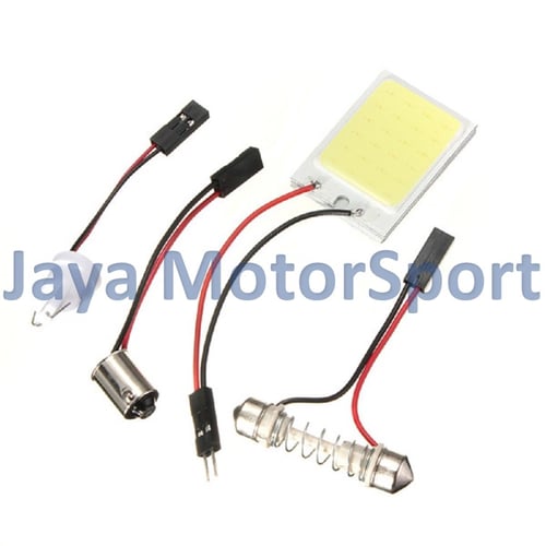JMS - Lampu LED Mobil Kabin / Plafon / Festoon / Double Wedge Dome Panel Light COB 48 SMD - White