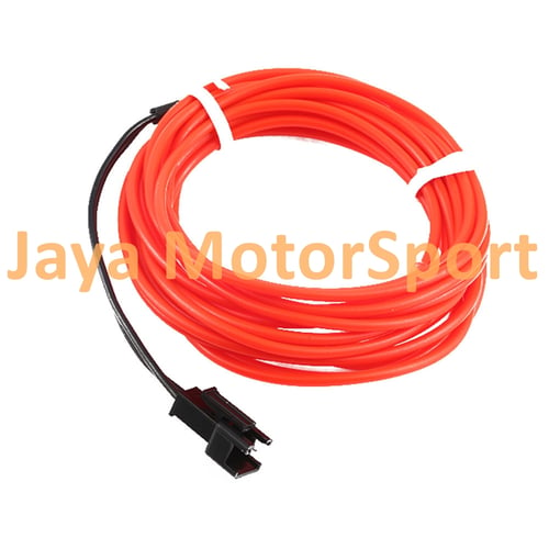 JMS - Lampu Atmosfir / Interior / kabin / Dashboard / Decorative Light Flexible Wire Tube 1 Meters - Red