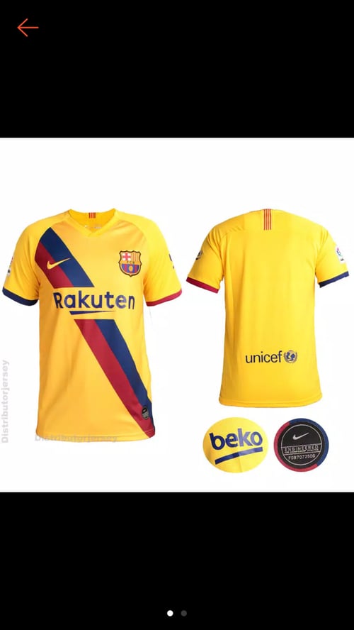 Jersey Sepak Bola Barcelona Away 2019/2020 Grade ori