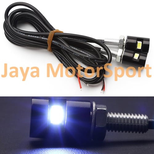 JMS - Lampu LED Mobil / Motor / License Plate Black Screw 1 SMD 5630 - White 2Pcs / Set