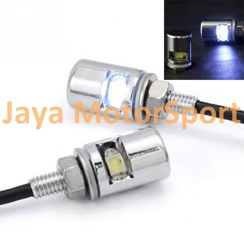 JMS - Lampu LED Mobil / Motor / License Plate Silver Screw 1 SMD 5630 - White 2Pcs / Set