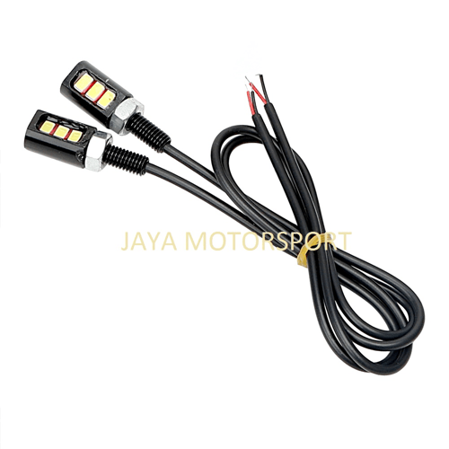 JMS - Lampu LED Mobil / Motor / License Plate / Plat Nomor Black Screw 3 SMD 5630 - Red 2 Pcs per Set