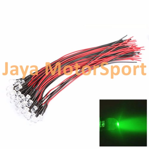 JMS - Lampu LED Mobil / Motor / Eagle Eye DRL Daytime 5mm - Green 2Pcs / Set