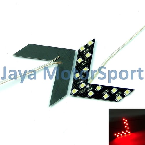 JMS - Lampu Sein / Turn Signal DRL Kaca Spion 14 SMD 1210 - Red 2 Pcs per Set