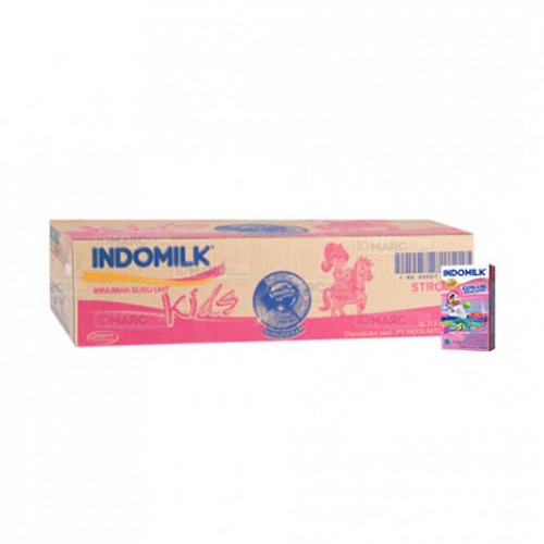 Indomilk UHT Kids Stroberi 115 ml isi 40 pcs