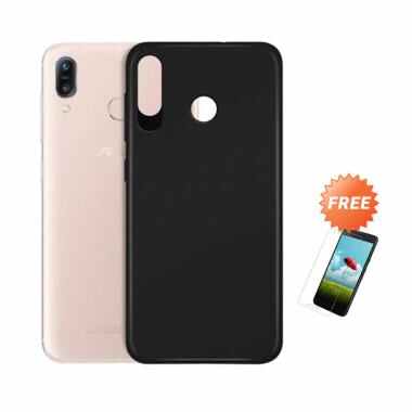 Slim Softcase Casing for Asus ZenFone Max Pro M1 ZB602KL - Hitam Solid + Free Tempered Glass