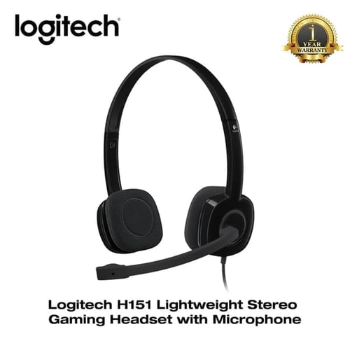 LOGITECH Headset H151 Lightweight Stereo Gaming Headphone with Mic