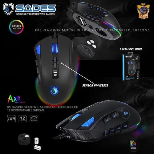 Sades AXE RGB Gaming Mouse