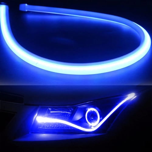 JMS - DRL LED Strip Angel Eye Lampu Variasi Mobil Motor 30cm Blue