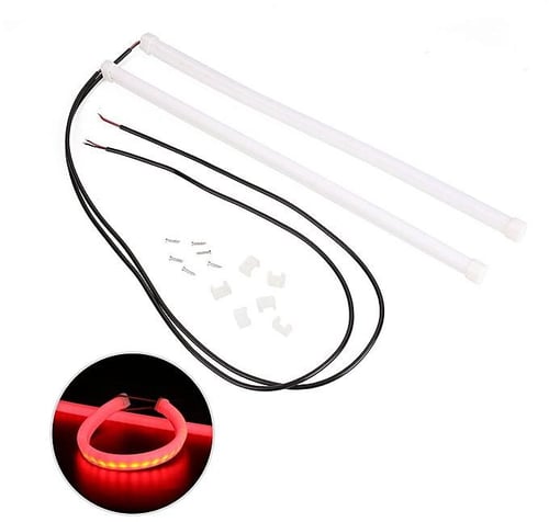 JMS - DRL LED Strip Angel Eye Lampu Variasi Mobil Motor 30cm Red