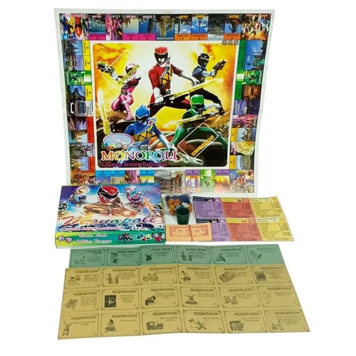 Monopoli Power Ranger Family Board Game Monopoly 3 in 1 - Family Game