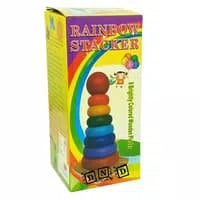 Rainbow Stacker Menara Donat Kayu Pelangi - Edu Toys